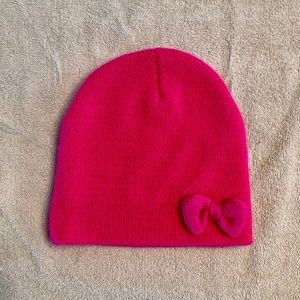 Children's Pink Beanie with Bow